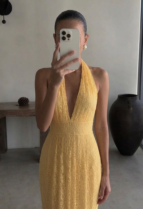 Rückenfreies Spitzenkleid - NURA