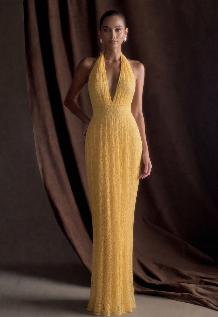Rückenfreies Spitzenkleid - NURA